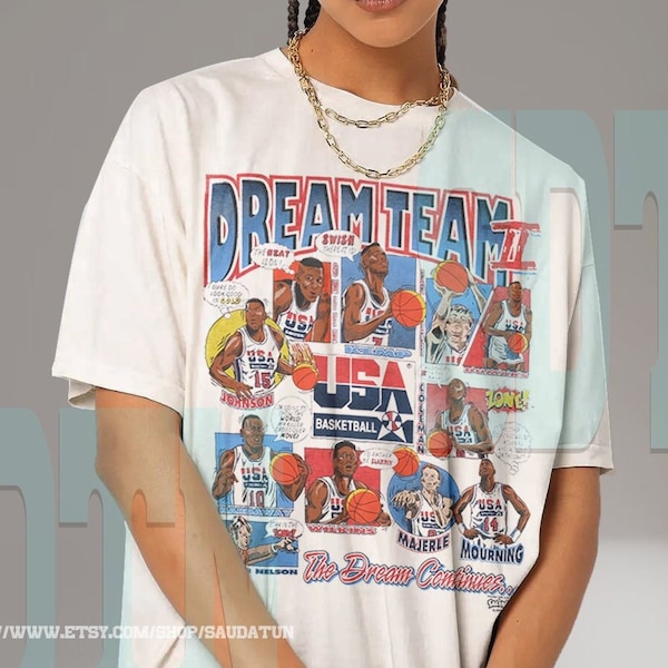 Vintage Dream Team (1992) NBA Unisex Tee Shirt, Camicia Uomo Donna, Regalo Tifoso, Camicia Vintage Sdtn258 CND