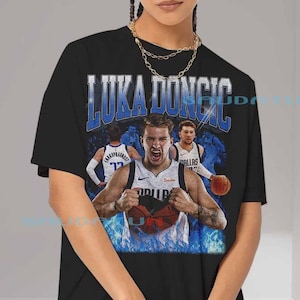 Blank Canvas merch Retro Dallas Mavericks Logo Inspired Luka Doncic Playoffs T-Shirt Small