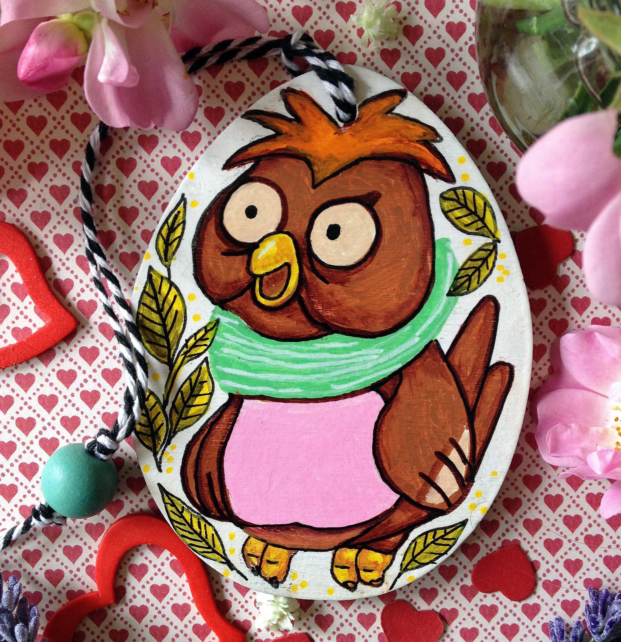 Accordion Owl From Alice in Wonderland Tulgey Wood. Hand Etsy UK