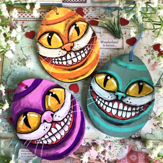 New Cute Cheshire Cat Earrings Alice in Wonderland Accessories