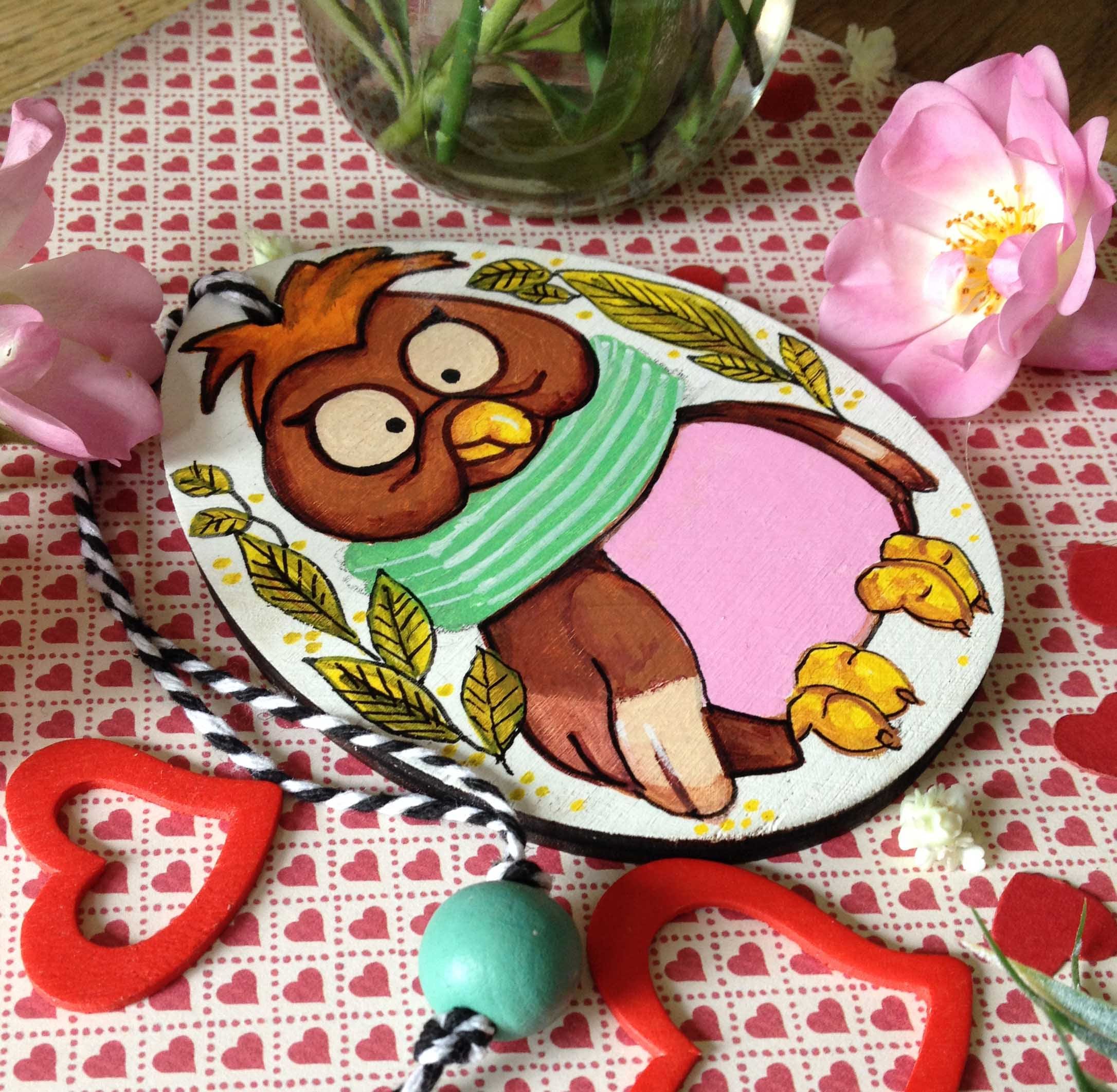 Accordion Owl From Alice in Wonderland Tulgey Wood. Hand Etsy UK