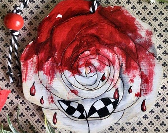 不思議の国のアリス（非）おしゃべり花 絵画 バラ 赤シリーズ Ms. Nosy