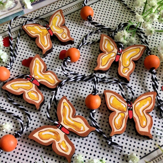 Mini Bread And Butterfly Christmas Tree Decoration From Alice Etsy
