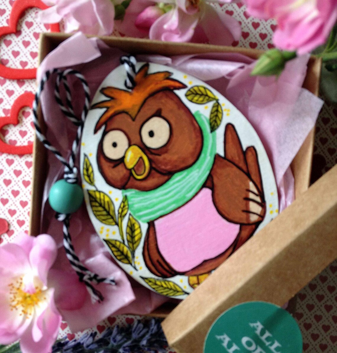 Accordion Owl from Alice in Wonderland Tulgey Wood. Hand Etsy