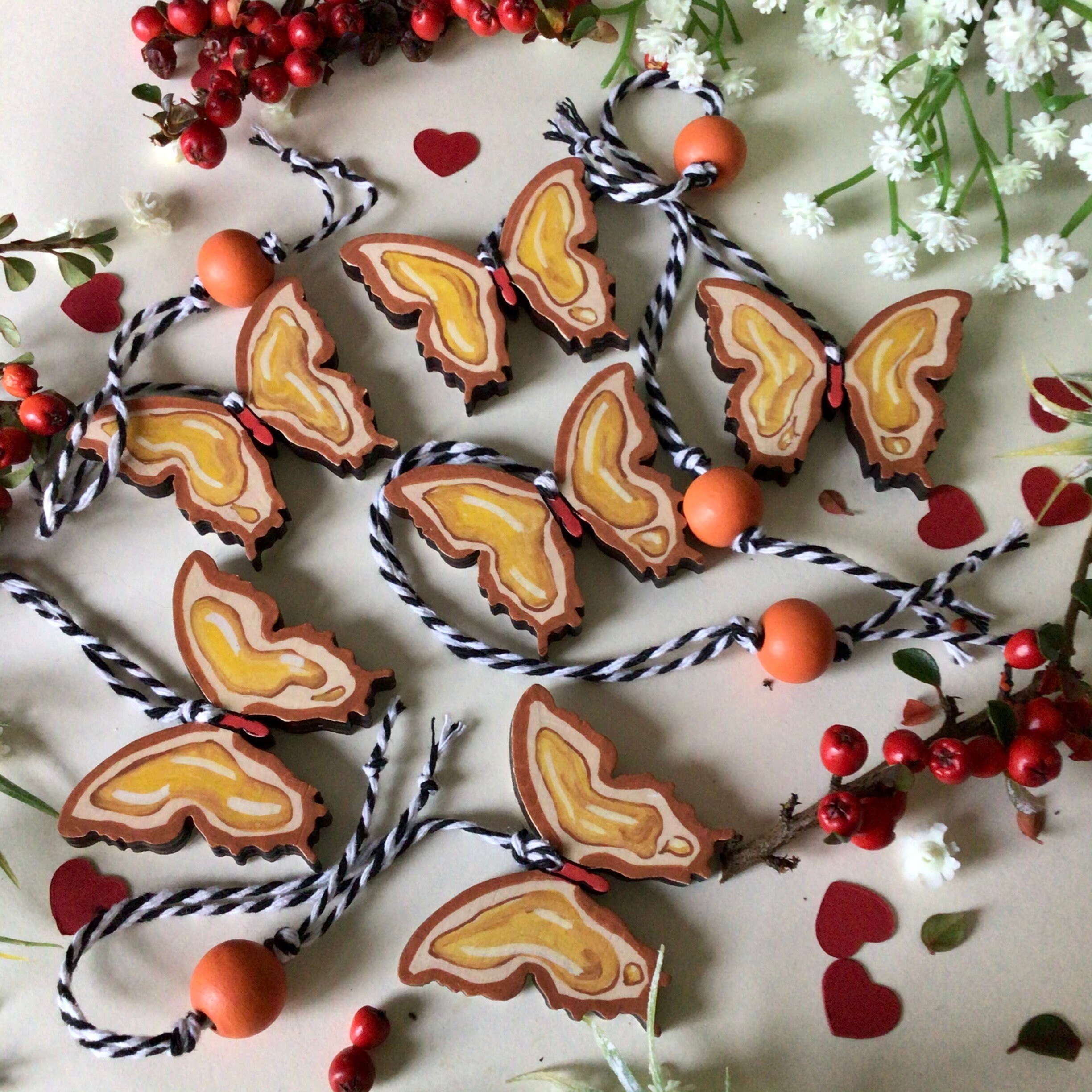 Mini Bread And Butterfly Christmas Tree Decoration From Alice Etsy Mini Bread And Butterfly Christmas Tree Decoration From Alice Etsy
