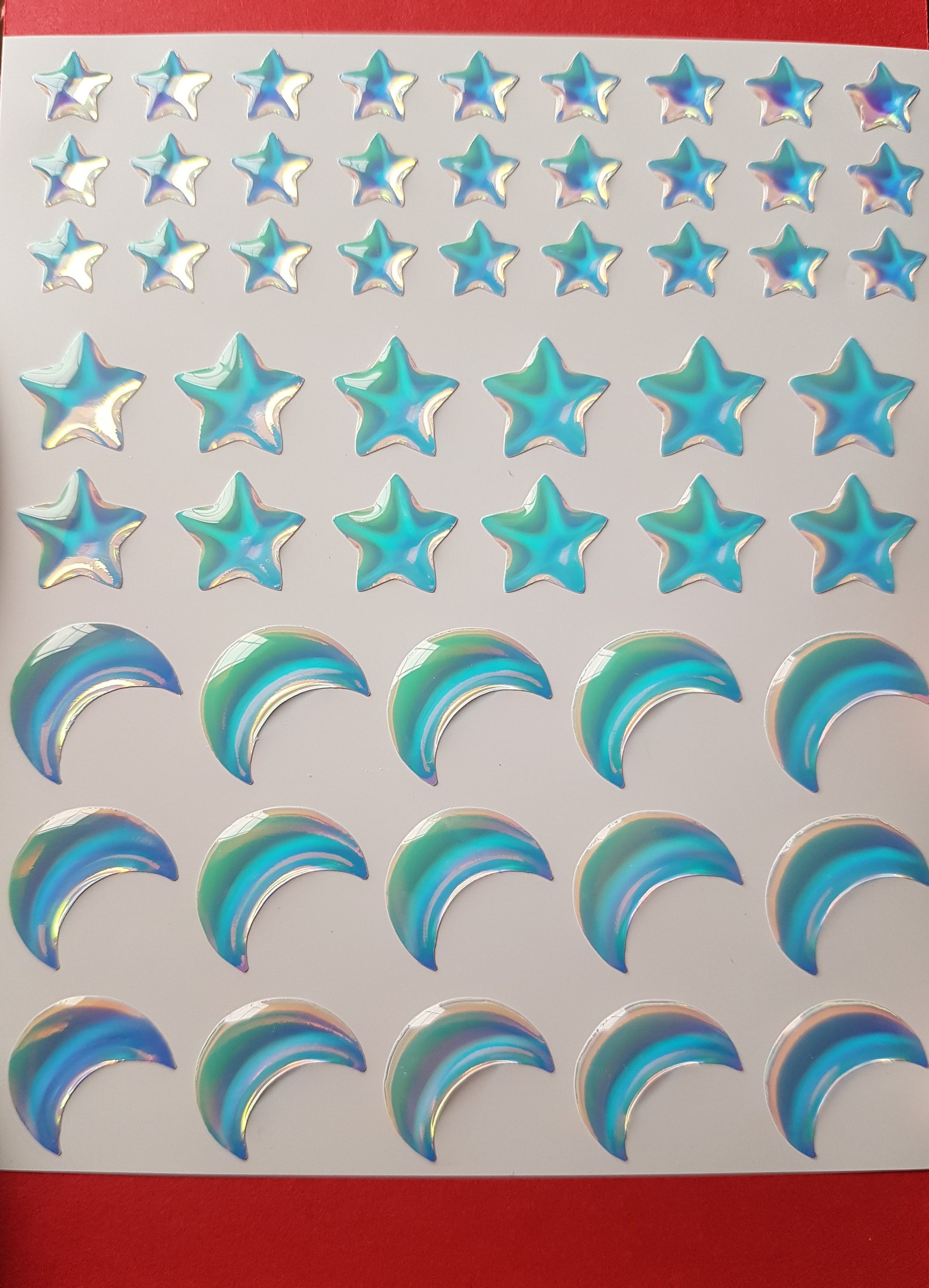 3D Puffy Star and Moon Stickers Etsy