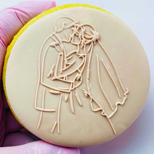 Bride in Wedding Dress Cookie Stamp Fondant Deboss Embossing Etsy
