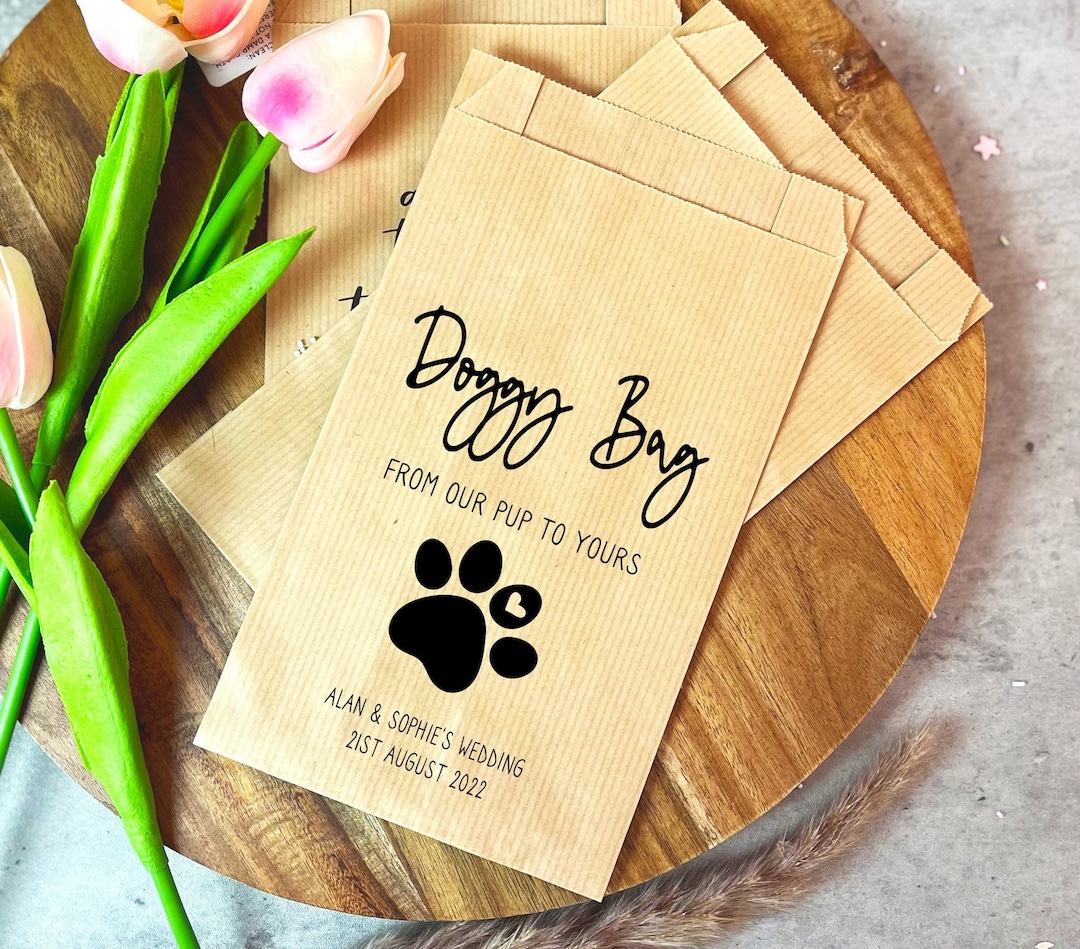 Wedding Doggy Treats Bags Personalised Dog Treat Bags for Wedding