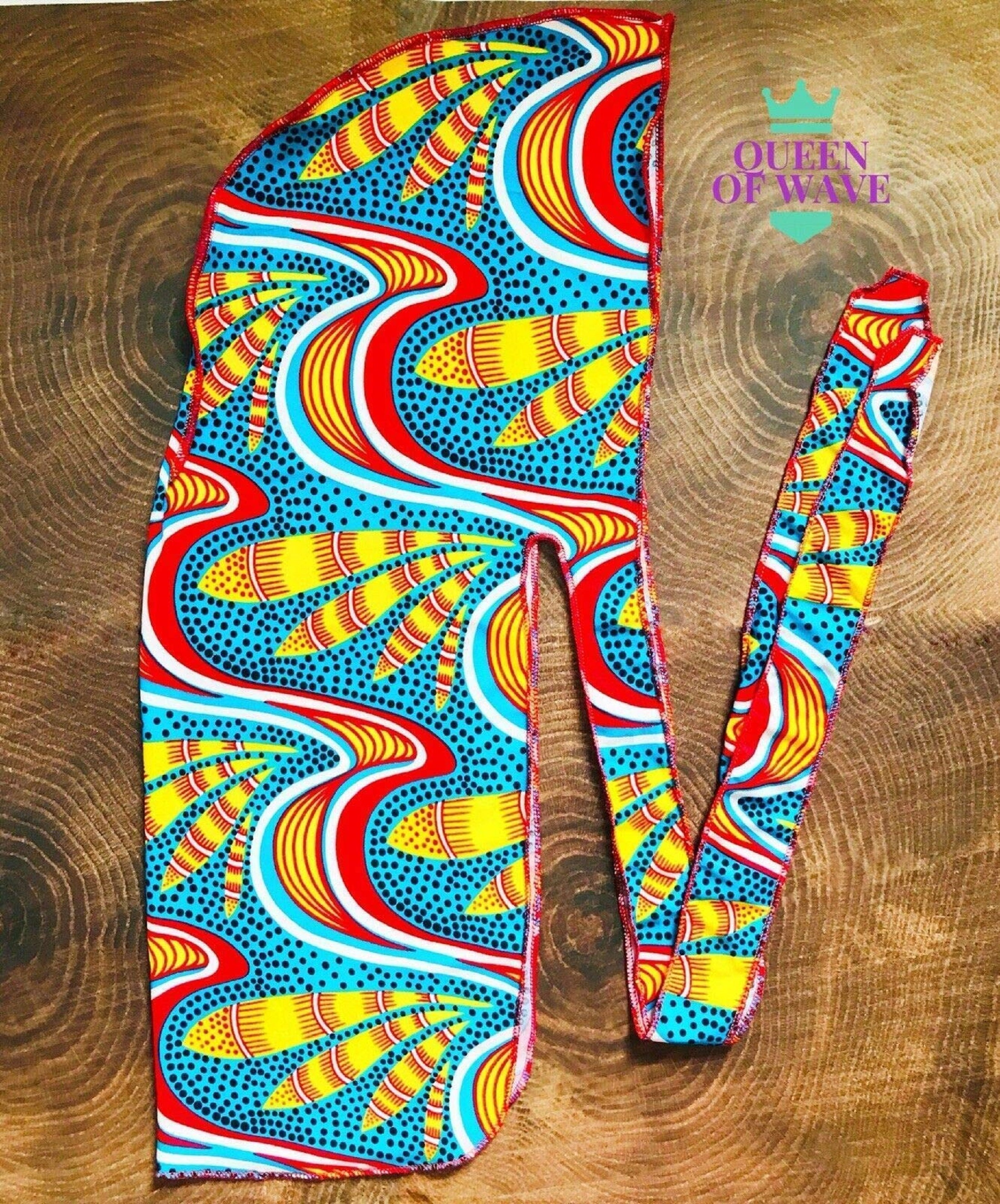 Custom Designer Durag Head Scarf Ankara Red - Etsy