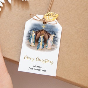 Étiquette pour cadeau des rois mages, étiquette de cadeau de sages, étiquettes de cadeau de Noël Lds, étiquettes de Noël religieuses, étiquette de Noël de la Nativité, étiquette de Noël imprimable