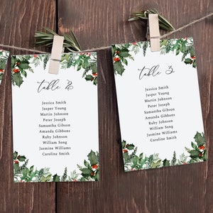 Pine Tree Wedding Seating Chart, Greenery Wedding Seating Plan ...