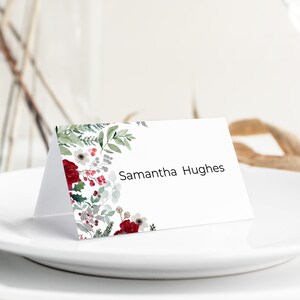 Winter Place Card Template, Self Edit Table Name Cards, DIY Place Cards, Printable Wedding Place Cards, Editable Place Cards, Chiara