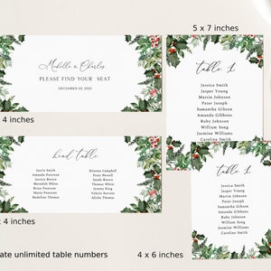 Pine Tree Wedding Seating Chart, Greenery Wedding Seating Plan ...