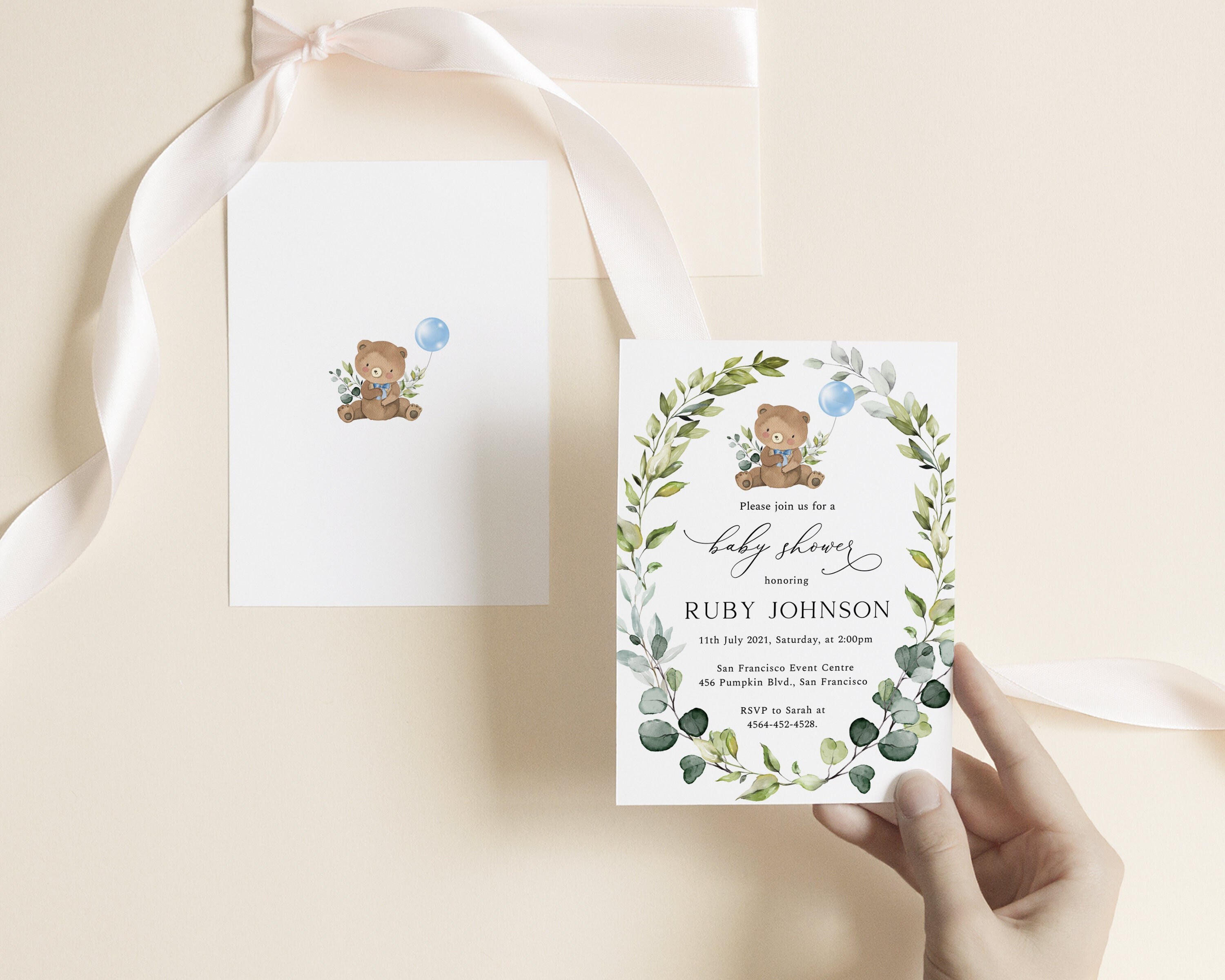 Baby Boy Shower Invitation Printable Baby Shower Digital | Etsy