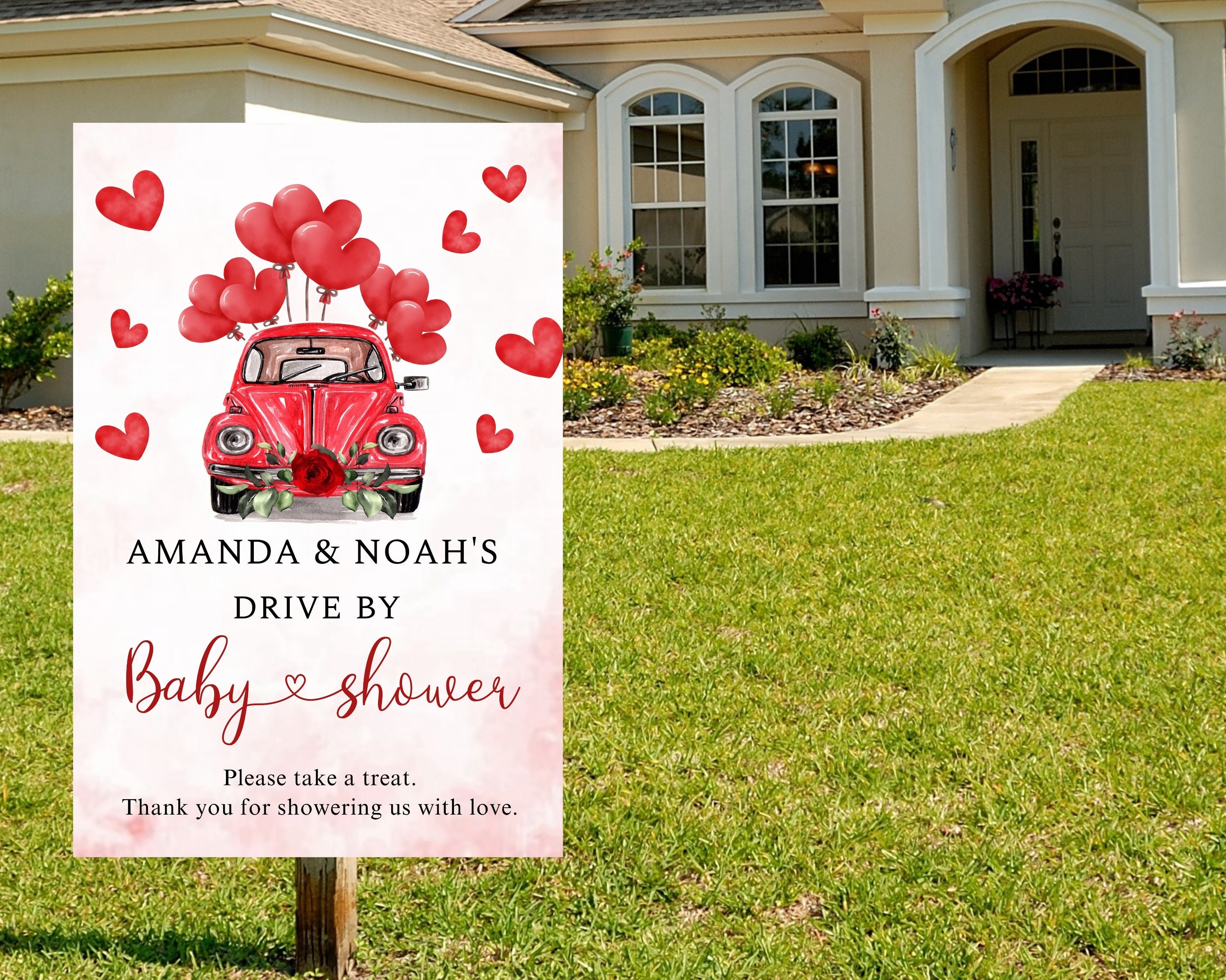 Drive by Baby Shower Sign Drive by Baby Shower Yard Sign Etsy UK