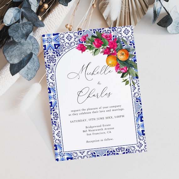 Mediterranean Greek Wedding Wrapping Paper Sheets, Gift Wrap