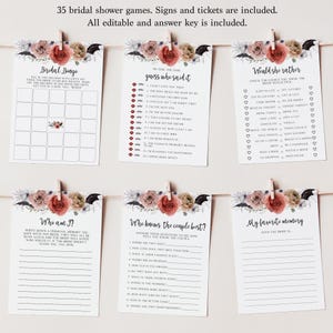 Coral Tan and White Halloween Bridal Shower Games, Spooky Bridal Shower, Till Death Do Us Part, Gothic Bridal Shower, Dark Goth Party, HAL03