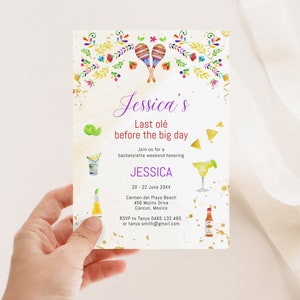 Fiesta Bachelorette Invitation Template Final Fiesta - Etsy