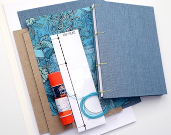 DIY Bookbinding Kit With Instructions & Video Tutorial, Make Your Own  Journal Creative Book Arts Bookish Gift, Crafty Gift for Book Lover, 