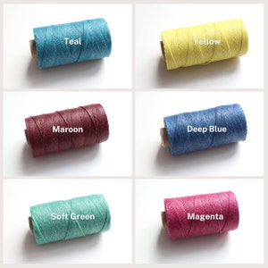 quality crawford 3 ply waxed thread in a variety of colors for your coptic bookbinding materials kit
