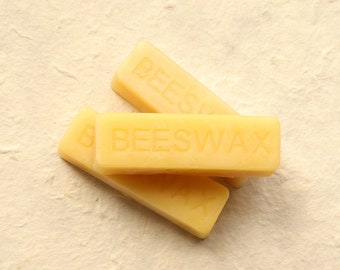 100% Pure Beeswax Bar for book binding supplies tools kit, book gift for book lovers, handmade, hand poured, locally sourced, save the bees