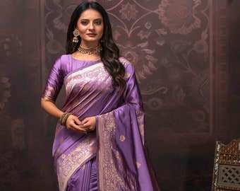 lavender saree for wedding