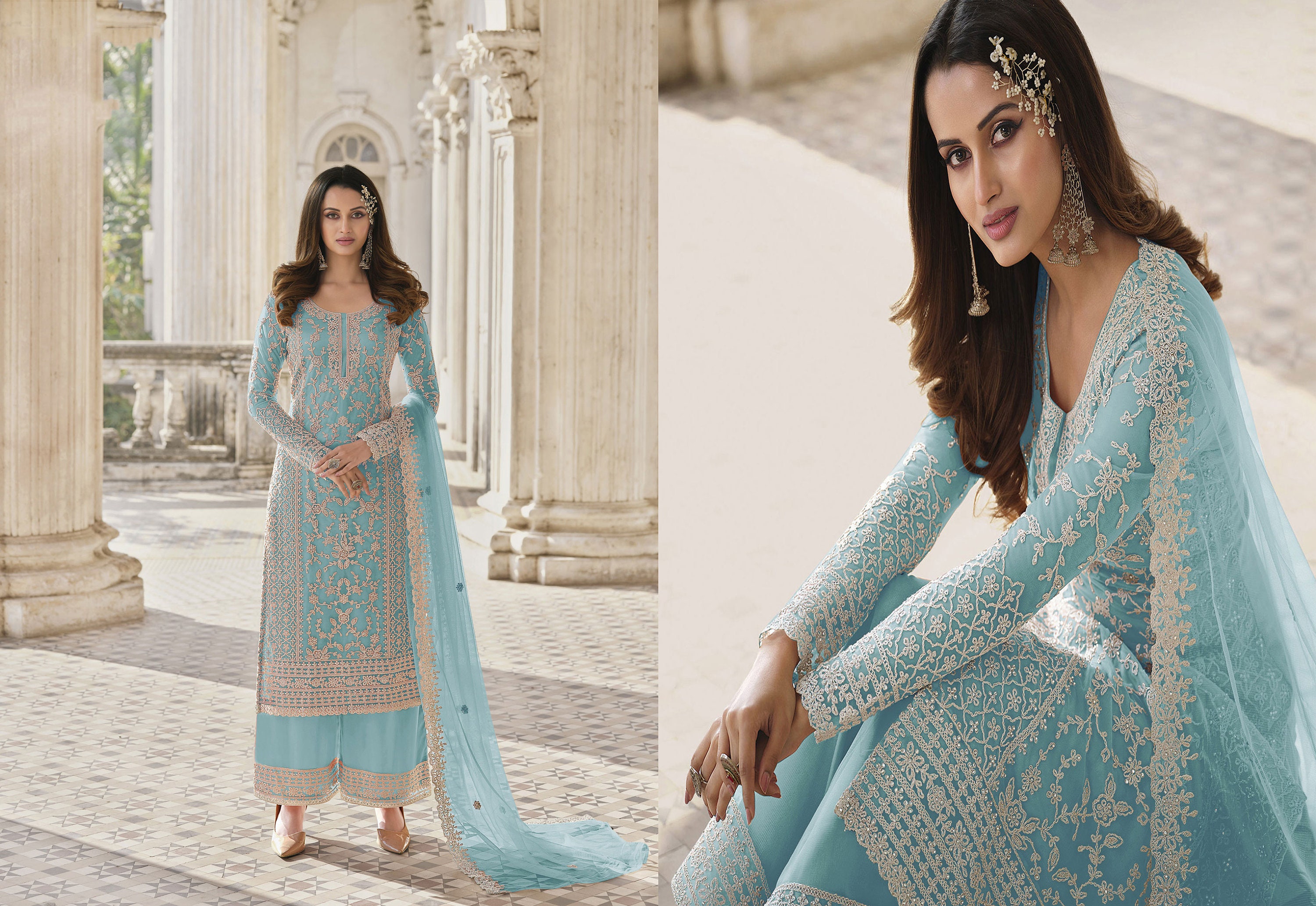 Blue Salwar Suit- Buy Latest Blue Color Salwar Kameez Online