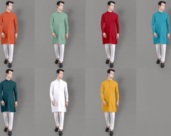 Ensemble pyjama Kurta pour hommes | pyjama kurta pour hommes de créateur | vêtements de mariage kurta pyjama | fête porter un pyjama kurta | ensemble de kurta traditionnel indien