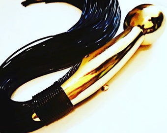 Golden Collection Flogger The Hand Made BDSM Bondage Adult Toy OOAK  Kink   Unique Impact