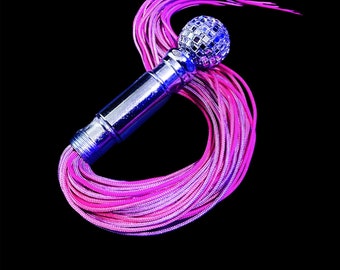 Shades of pink sensation  play flogger knob handle teaser tickler    Flogger Hand Made BDSM Bondage Adult Toy