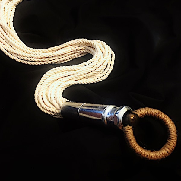 Natural cotton rope flogger   spanking  Flogger Hand Made BDSM Bondage Adult Toy OOAK  Kink   Unique Impact
