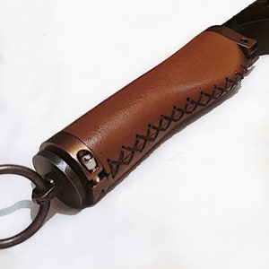 Mocha Collection Flogger Rich Mocha with Metal Accents Spanking Flogger Hand Made BDSM Bondage Adult Toy OOAK Kink image 3