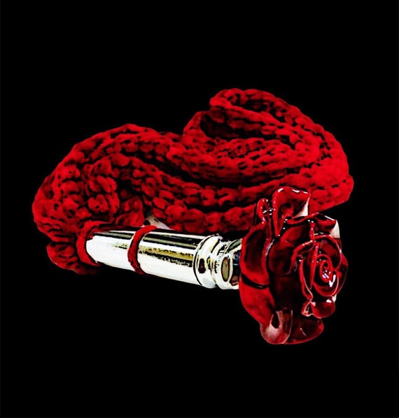 Sensation Play Flogger Teaser Rose Collection Hand Made BDSM Bondage Adult Toy OOAK  Kink   Unique Impact