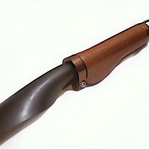 Handgefertigte Gummibandpeitsche, Reicher Mokka Veganer Ledergriff