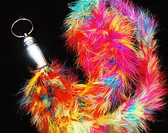 Caterpillar sensation Feather flogger feathery fluffy knob handle teaser tickler    Flogger Hand Made BDSM Bondage Adult Toy