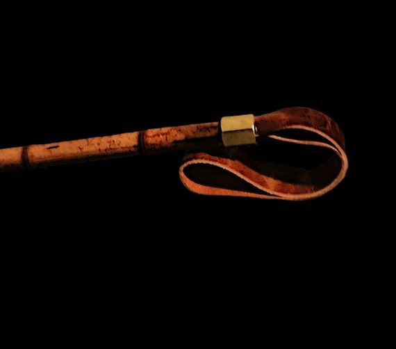 Natural bamboo leather spanking strap flogger Ltd Edition   spanking Hand Made BDSM Bondage Adult Toy OOAK  Kink