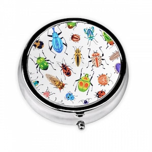 Custom Bugs Round Pill Box