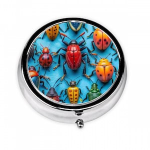 Custom Insect Bugs Round Pill Box