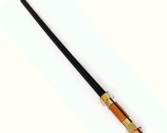BDSM  Hard Flex Rubber Cane Solid Brass and Copper Handle    Discipline Flogger