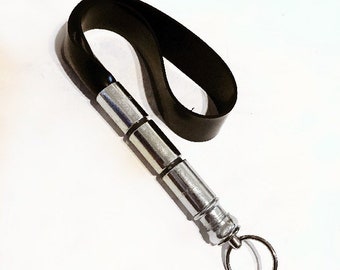 Rubber spanking strap flogger with chrome handle hanging ring Hand Made BDSM Bondage Adult Toy OOAK  Kink