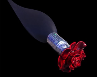 Látigo con correa y paleta: Colección Rose, juguete BDSM hecho a mano