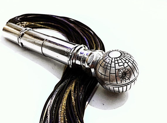 Star Wars Flogger Death Star Limited Edition Impact Play  Gear Spanking Hand Made BDSM Bondage Adult Toy OOAK Pain Kink Punishment