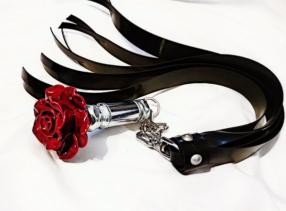 Rose Swivel Flogger Ltd Edition     Spanking Flogger Hand Made BDSM Bondage Adult Toy OOAK  Kink   Unique Impact