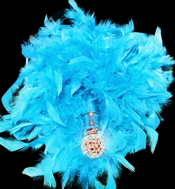 Feather sensation play flogger disco ball handle