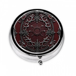 Custom Gothic Art Round Pill Box