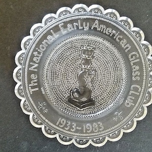 Pairpoint Clear Glass Vintage Cup Plate The National Early American Glass Club