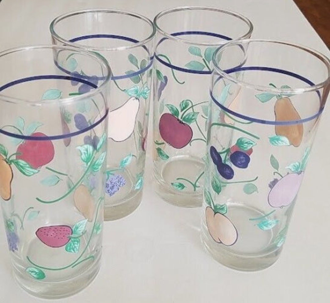 Princess House RETIRED Orchard Medley Set of 4 16oz. Tumblers Etsy