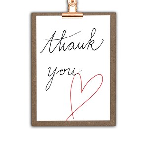 Postkarte "thank you"