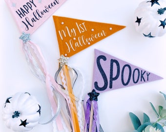Halloween Flags - Halloween Decorations - Cute Halloween Decor - Halloween Photo Props - Halloween Outfit - Happy Halloween - Spooky Flag