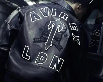Handmade Leather Bomber Jacket: Avirex American Flight Style